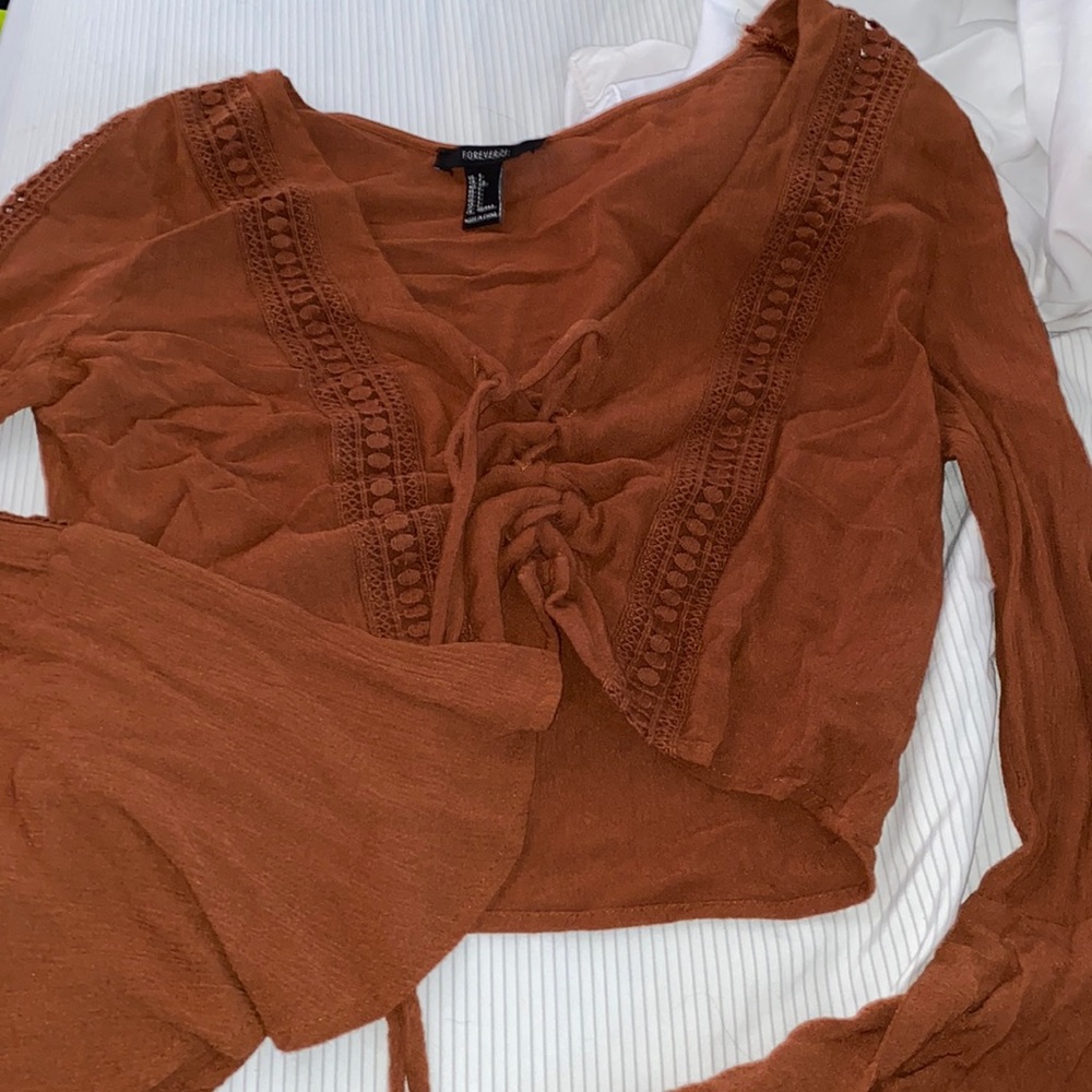 Forever 21 rust/brown blouse